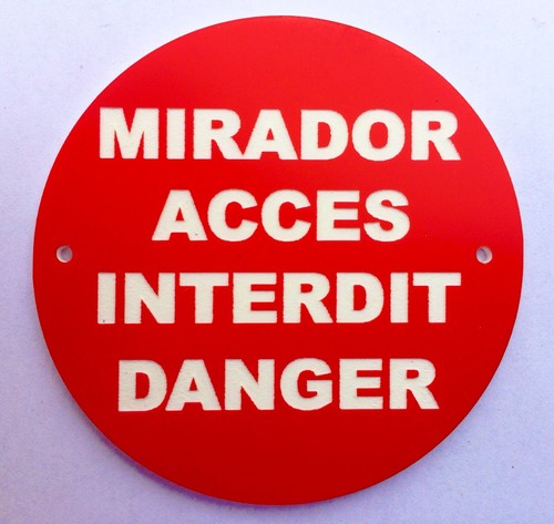 Panneau mirador acces - panneau, interdit